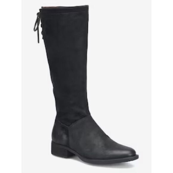 Born Hayden Boots Womens 6.5 Black Suede Distressed Knee High NWT - Picture 1 of 8